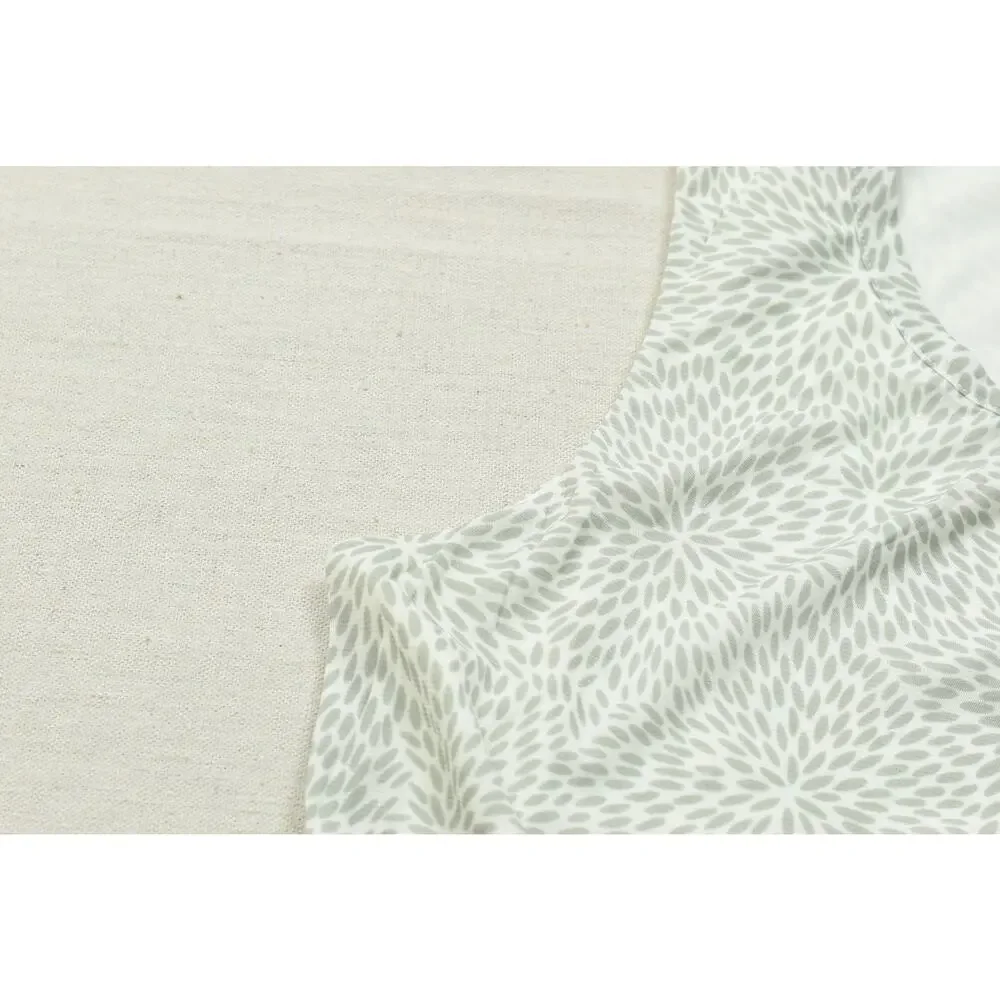 Chico's Women's Size 3 Green Floral Ruffle Front Sleeveless Tank Top Blouse Nylo